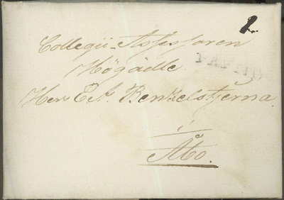 1837 kirje Raumalta Turkuun (sisältö)