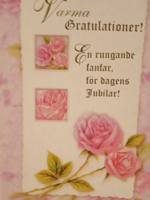 no 1 - varma gratulationer!
