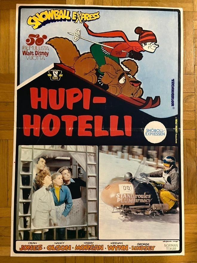 Vanha elokuvajuliste: Hupihotelli (Disney)