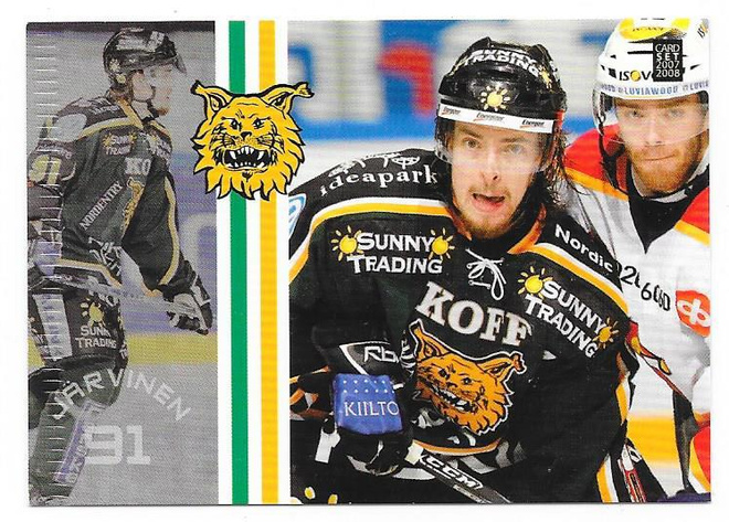 2007-08 CardSet #219 Turo Järvinen Ilves