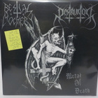 BESTIAL MOCKERY / DESTRUKTOR - METAL OF DEATH M/M- 10" LP - pikkukuva 1