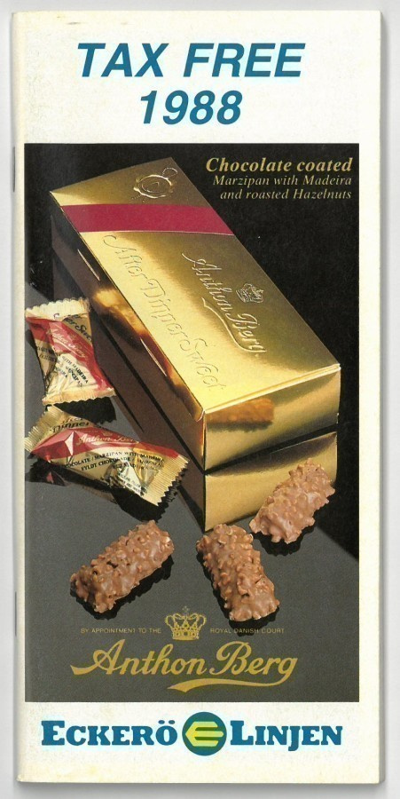 Eckerö Linjen tax-free hinnasto 1988