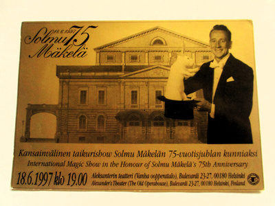 Solmu Mäkelä 1997 Aleksanterin teatterissa * ei tv