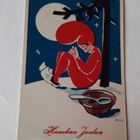Bjarne Uttuslien n°2, 11x7cm, Tonttu nukkuu,nyrkkiposti - pikkukuva 1