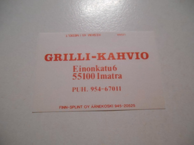 TT Etiketti Grilli-Kahvio Imatra