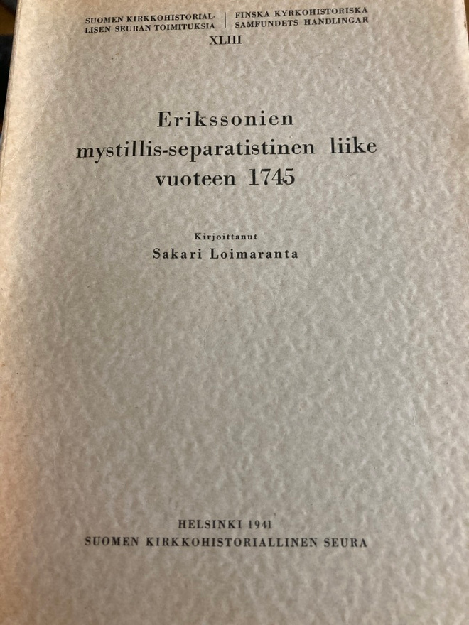 ERIKSSONIEN MYSTILLIS-SEPARATISTINEN LIIKE V 1745