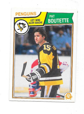 1983-84 OPC #276 Pat Boutette Pittsburgh Penguins  gooni