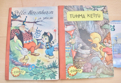 2 VANHAA Kirjaa Pelle Karvakorva Tuhma Kettu Comet