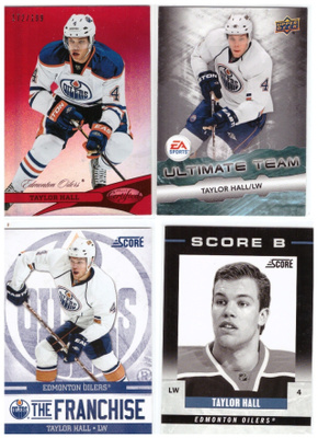 4 x TAYLOR HALL Edmonton Oilers Erikois Kortteja