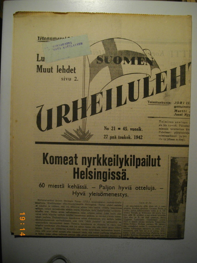 Suomen Urheilulehti Nro 17/1942 (15.3)