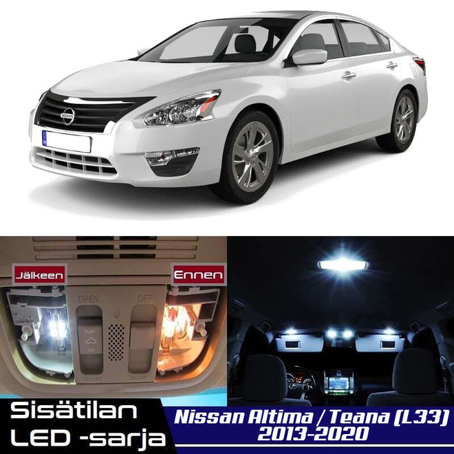 Nissan Teana (L33) Sisätilan LED-sarja 14-osainen