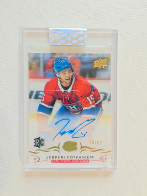Jesperi Kotkaniemi - 18-19 UD Clear-Cut Exclusives RC AU /65
