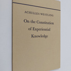 Achilles Westling : On the constitution of experiential k... - pikkukuva 1