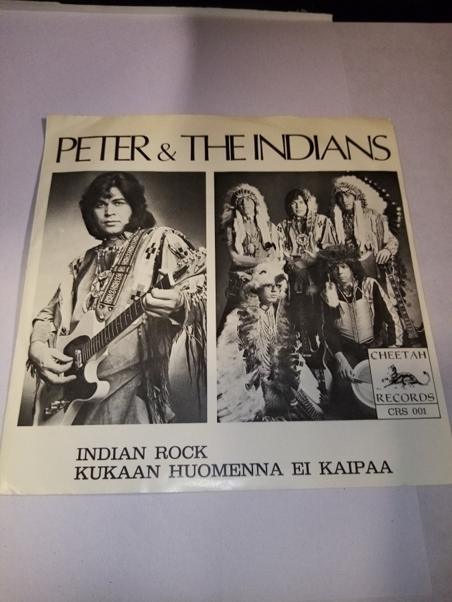 7" single PETER &  THE INDIANS : INDIAN ROCK ( SIS POSTIKULU