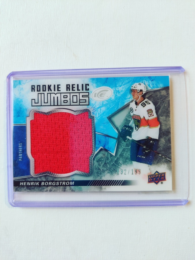 Henrik Borgström - 18-19 UD Ice Rookie Relic Jumbos /199