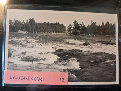 Langinkoski,  kulkematon vanha kortti.