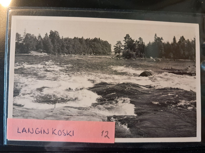 Langinkoski,  kulkematon vanha kortti.