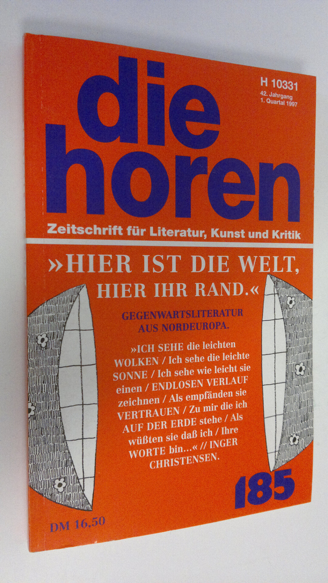 Die Horen 185 : Zeitschrift fur Literatur, Kunst und Krit...