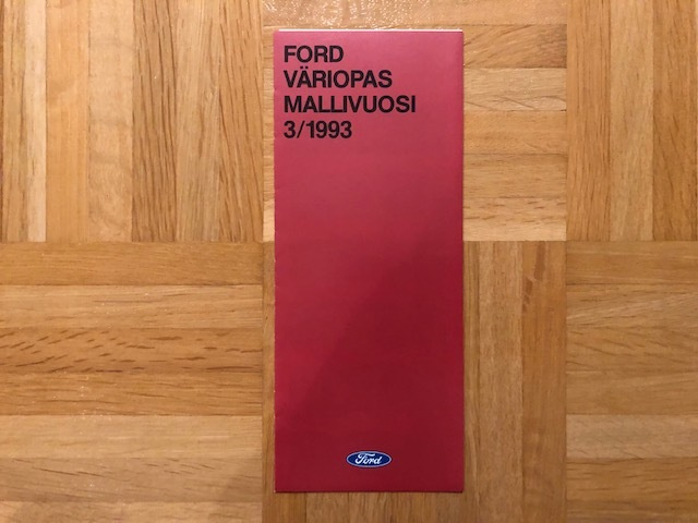 Esite Ford väriopas 1993 Escort - Mondeo - Scorpio - Fiesta