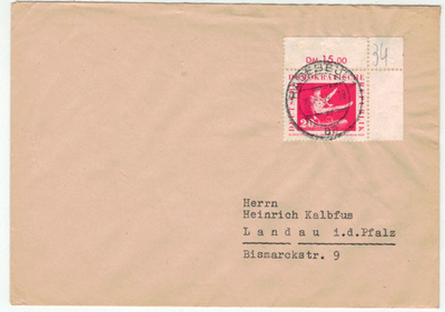 DDR Mi 709 kirje