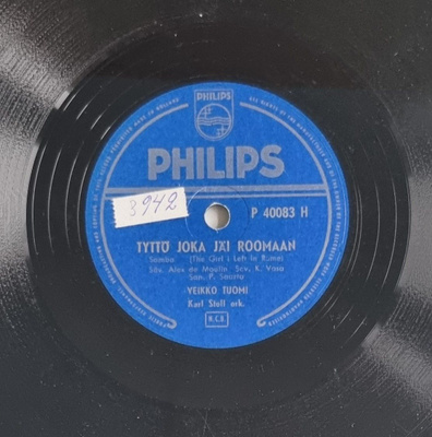 Savikiekko 1956 - Veikko Tuomi - Philips P 40083 H