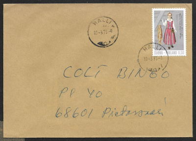 Postilähetys - Kansanpuku (LAPE 711) Halli 10.3.1973