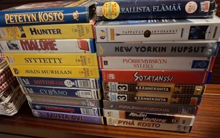 20 vhs kasetteja vuokrapoistoja