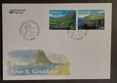 Färsaaret 2003 - Böur & Gasadalur FDC