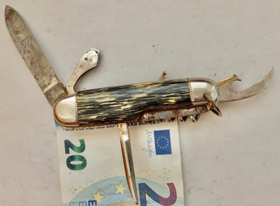 VANHA Linkkari Veitsi Richartz Whale Solingen