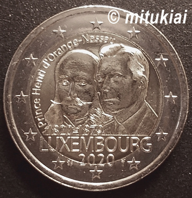 Luxemburg 2 euro 2020 juhlaraha Prince Henri, UNC