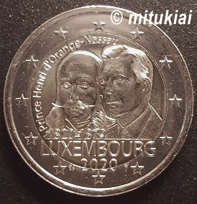 Luxemburg 2 euro 2020 juhlaraha Prince Henri, UNC