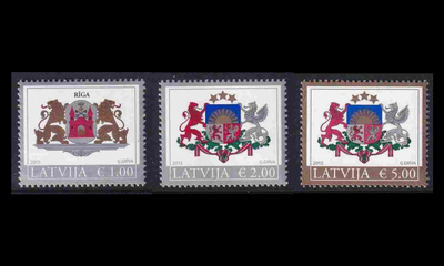 Latvia 935-7 ** Käyttösarja vaakuna -15 (2015)