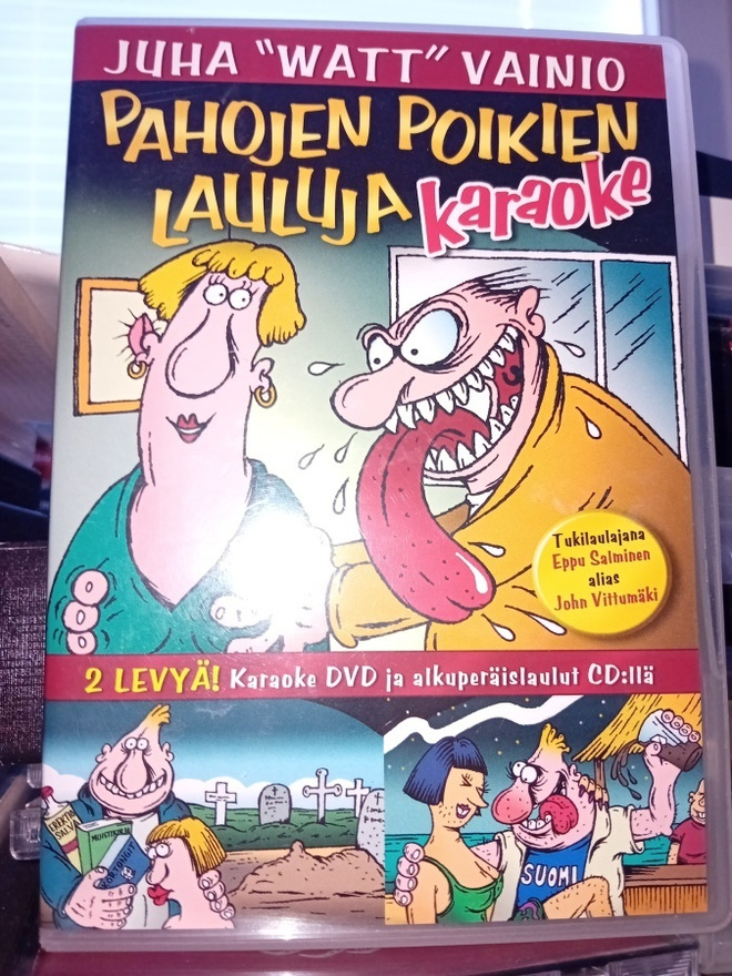 Dvd + CD: Juha Watt Vainio: Pahojen poikien lauluja karaoke