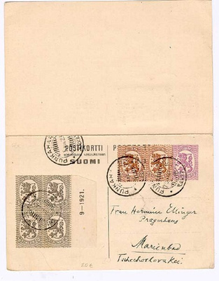1921 60p+60p lisämerkein CSR:ään