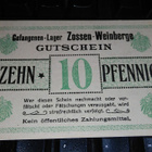 Germany Saksa 10 Pfg Leiri Zossen sotavanki valuuttaa UNC - pikkukuva 1
