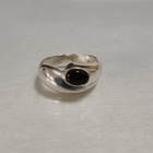Vintage Design Hopea sormus musta kivi GG 925 - pikkukuva 5