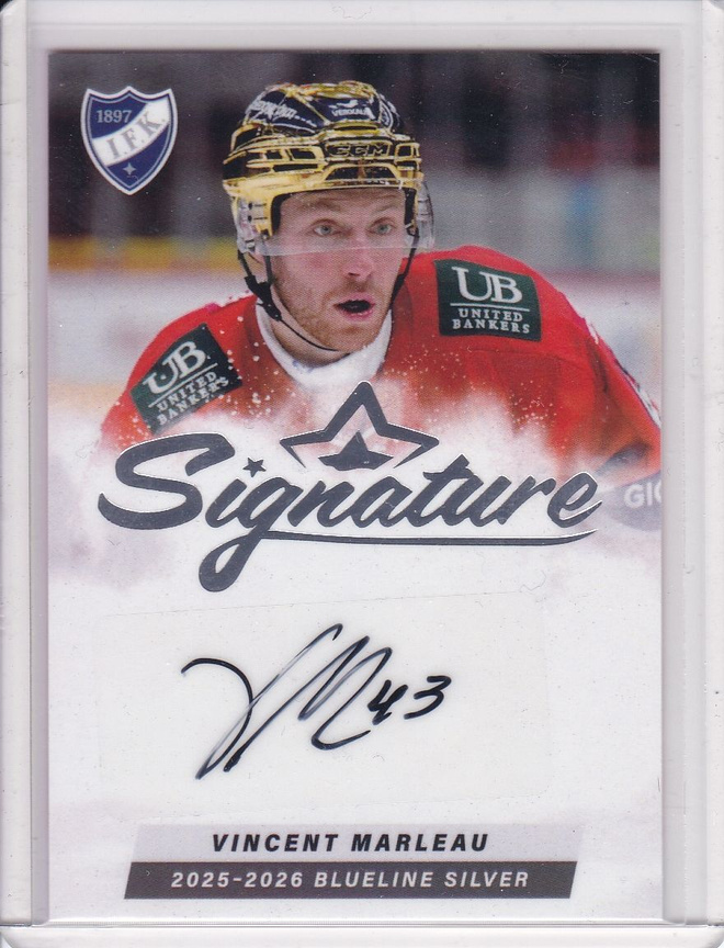 2025-26 Blueline S2 - Sig. Silver - Vincent Marleau / HIFK