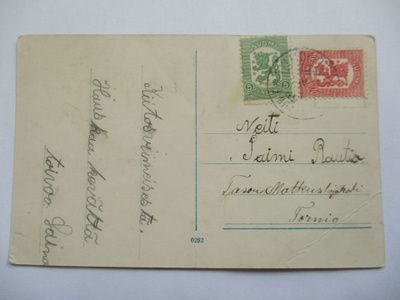 1918 Ylitornio kortti vaasalaismerkein Tornioon