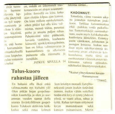 cd / ep, Tulus: Antaa tulla [gospel]
