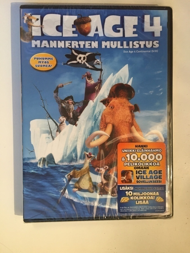 Ice Age 4: Mannerten mullistus (2012) animaatio (UUSI) DVD