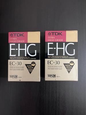 TDK E-HG EC-30 VHS-C -kasetit 2kpl