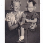 VANHA Valokuva Tyttö Lelu Nalle Karhu 1930-l Alavus Pk-koko - pikkukuva 1
