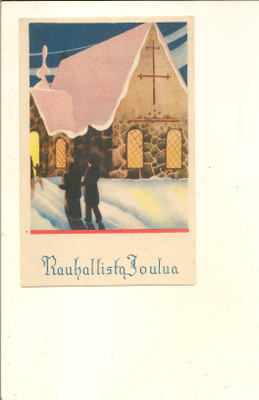 VANHA JOULUKORTTI ,,,, KULKEMATON