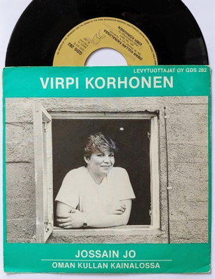 VIRPI KORHONEN: Jossain Jo – 7” single 1981 + KK, Vexi Salmi