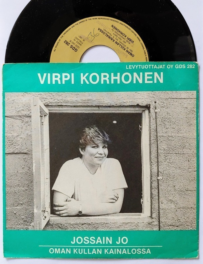 VIRPI KORHONEN: Jossain Jo – 7” single 1981 + KK, Vexi Salmi
