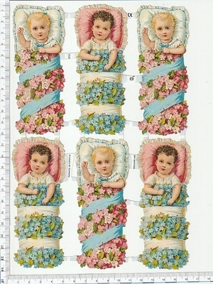~ EF 7131, vauvat kukkapedeissä-arkki ~