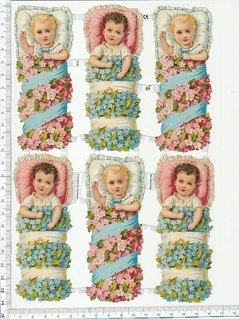 ~ EF 7131, vauvat kukkapedeissä-arkki ~