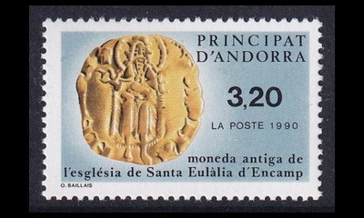 Andorra Fr 420 ** Keskiaikainen kolikko (1990)