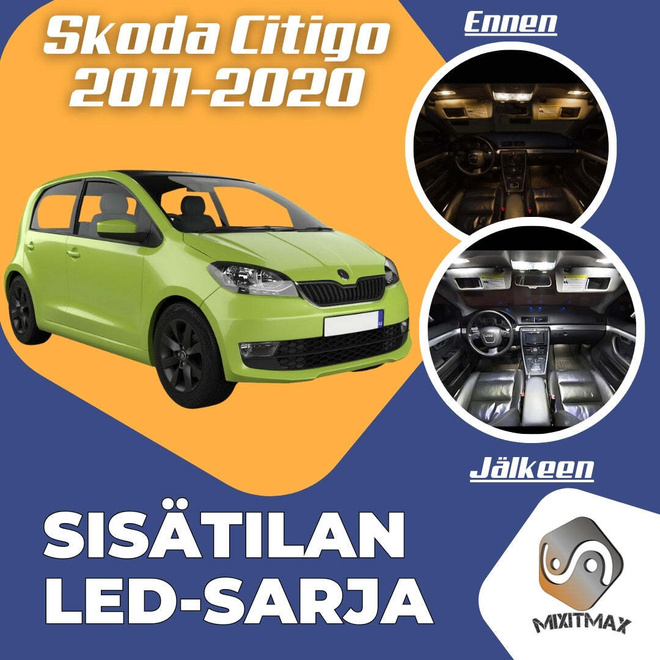 Skoda Citigo Sisätilan LED-sarja 5-osainen
