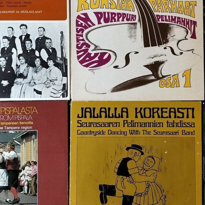 KANSANMUSIIKKIA KAUSTISEN PURPPURIPELIMANNIT ym. 4 kpl LPtä